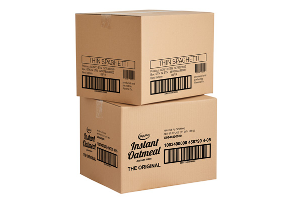 即食燕麦、意大利面纸箱